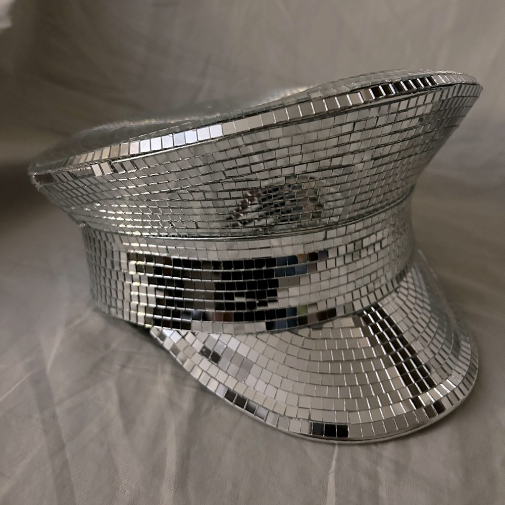Disco Ball Mirror Festival Captain Hat
